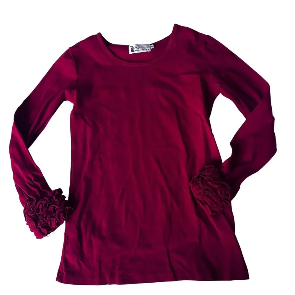 Lily & Londyn Girls Red Christmas Holiday top - Size 8